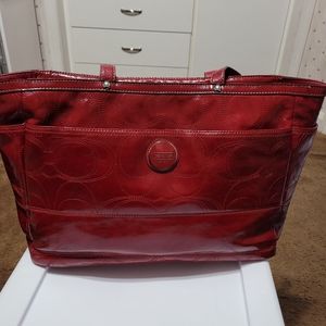 Coach Patent Leather Tote Bag